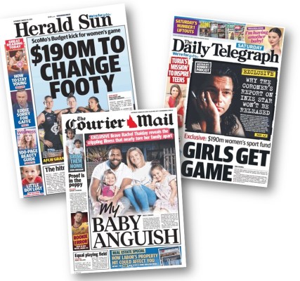 three front pages
