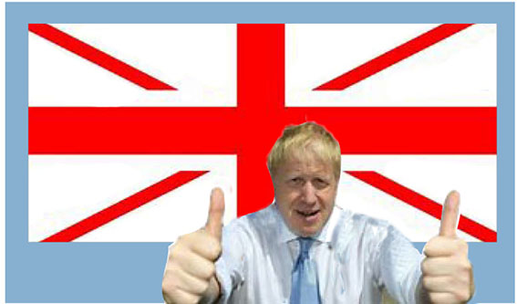 boris with new uk flag - net