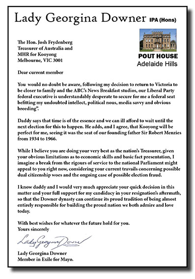 georgina's letter to frydenberg - net
