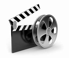 movie clapper board and reel